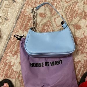 House of want blue mini bag